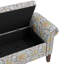 Rangement - Banc rabattable, revêtement floral 24,29 po Hauteur, motif, structure en bois franc, espace intérieur-285482041