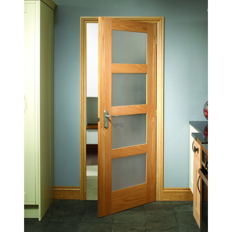 Internal Glazed Oak Shaker, 2032mm H x 813mm W x 35mm D