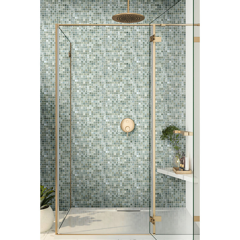 Celestial 0.8" x 0.8" Glass Grid Mosaic Wall & Floor Tile, Bulgarian Red