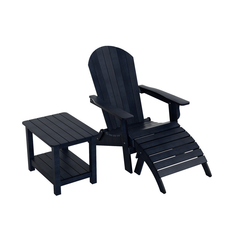 Arrlo Foldable Outdoor Adirondack Chair, Navy