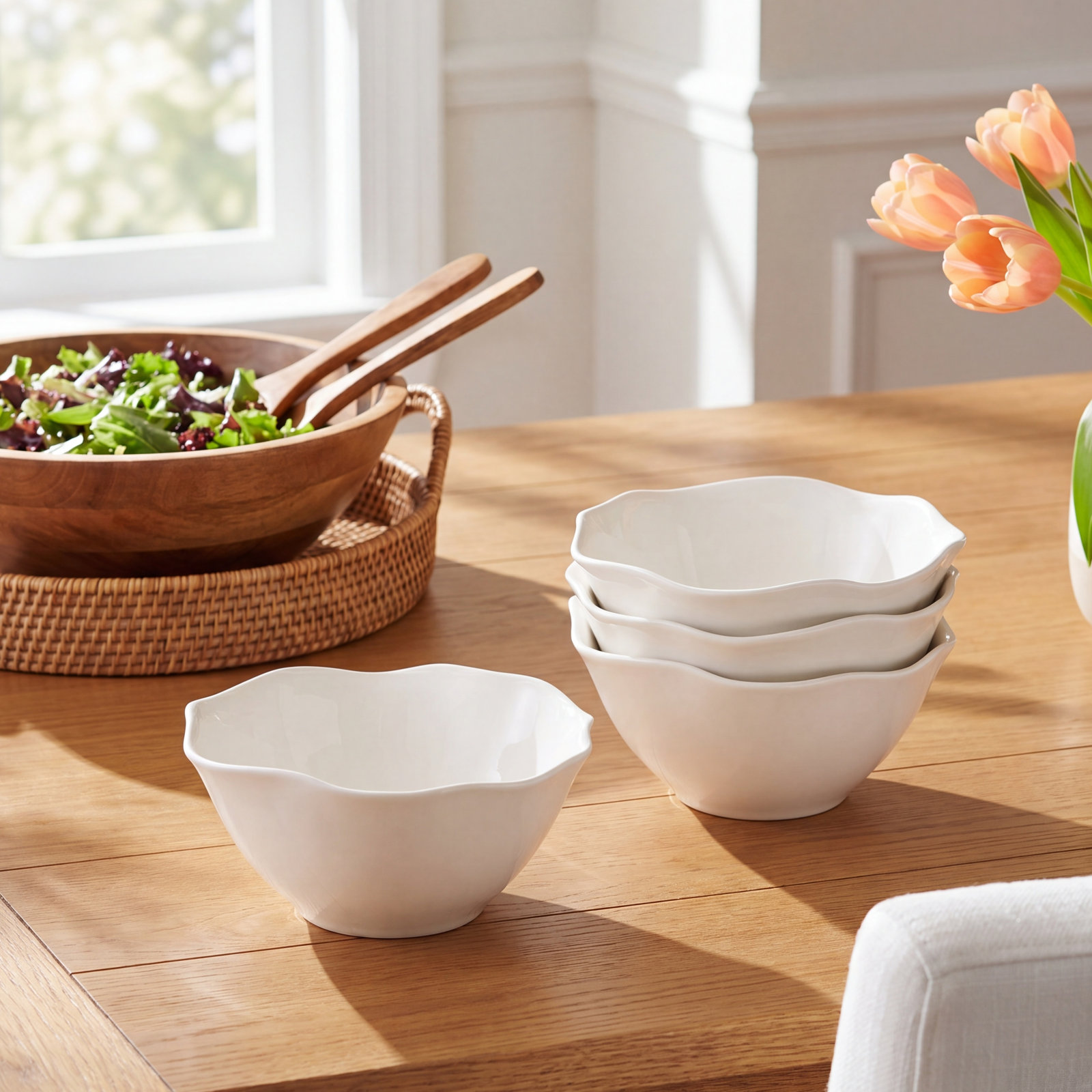 Sophie Conran Floret Stoneware Cereal Bowl, White