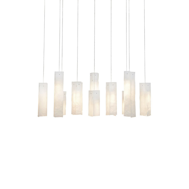 10 - Light White LED Cluster Pendant, White , 10