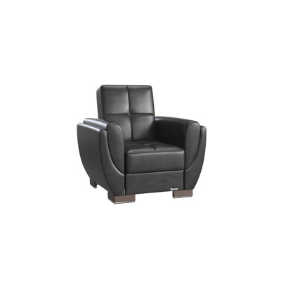 Fauteuil club en cuir Vegan
