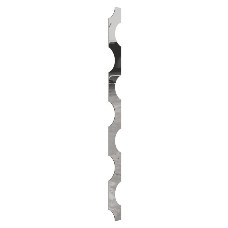 Ensemble de 12 panneaux muraux décoratifs en acrylique Bridgeport, H 47 po x l 5,625 po, Argent