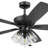 Glenmont  52" Indoor Matte Black Ceiling Fan With Light & Pull Chain