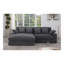 Canapé modulaire réversible en velours côtelé gris foncé Mystic-59455623