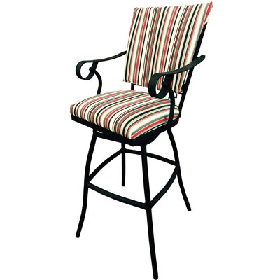 Darin Aluminum Outdoor Stool with Cushion
