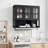 3-Door Wooden Wall Bathroom Cabinet with Open and Hidden Storage Space-2043239965