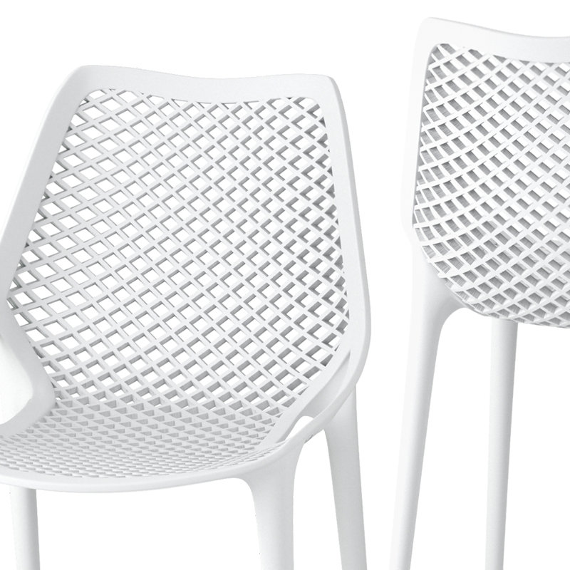 Gallup Outdoor Patio Dining Side Chair, White