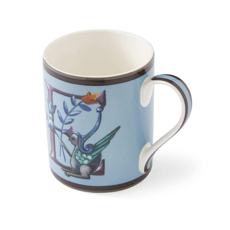 Kit Kemp, Alphabet - Mug A-Z, Blue, E