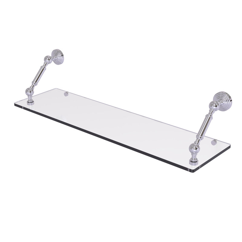 Tablette flottante Beresford, Chrome poli, H 7,3 po x l 30 po x P 8 po