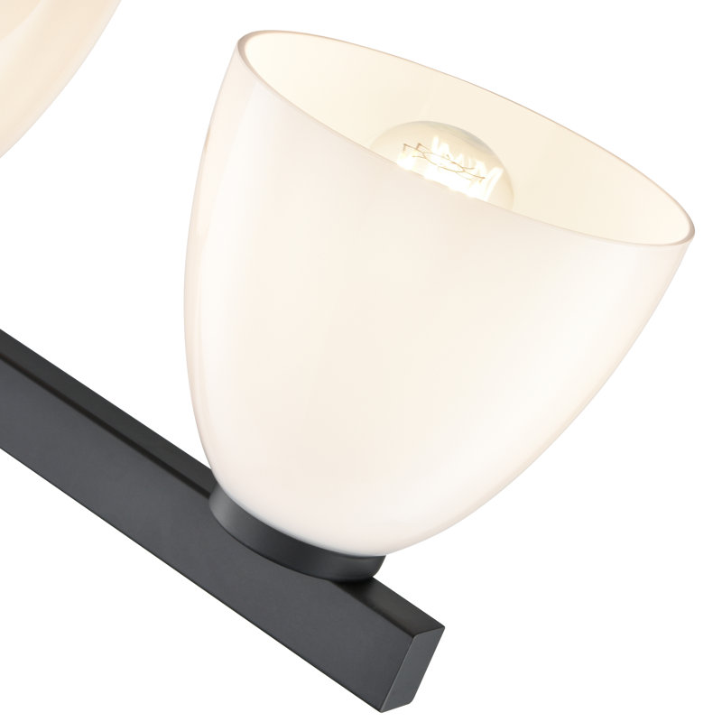 Meuble-lavabo 4 lumières Wrisley , Noir mat