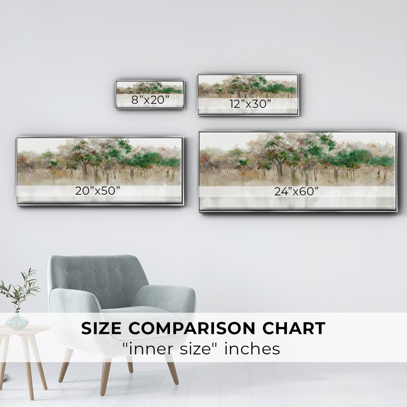 Subtil Meadow Reflections - Toile encadrée, H 24 po x l 60 po