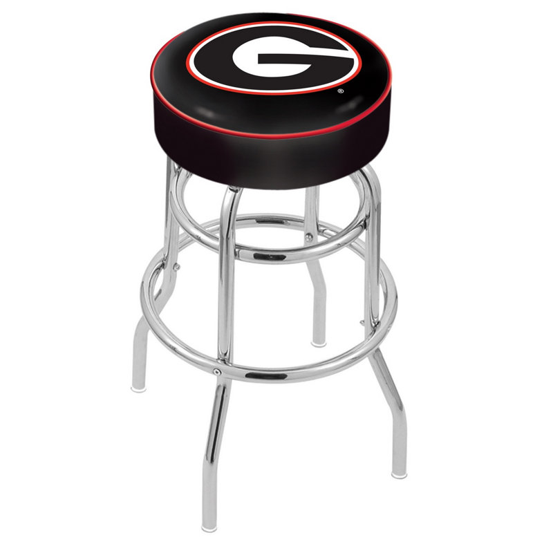 NCAA Swivel Bar & Counter Stool, Bar Stool (30" Seat Height), Georgia (G)