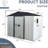 Outdoor Metal Storage Shed 8Ft X 4Ft. White And Black. Galvanized Steel For Durability. Tilted Roof & Lockable Door. Comes With Foundation Perks 4Ft Backyard, Patio, Lawn. Construction. With Benefits-126198088