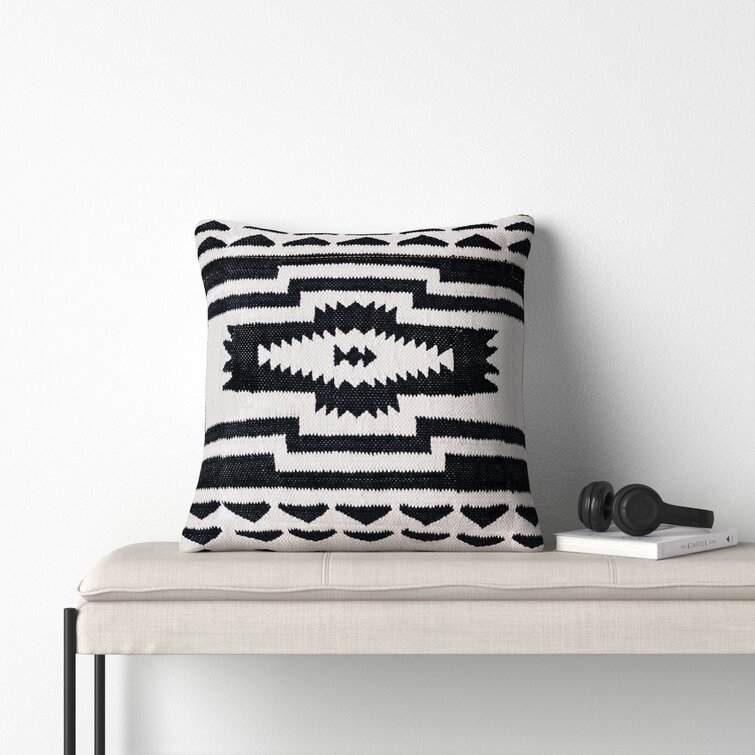 Decorative Pillows, Throw Pillow, Black & White Geometric