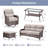 7-9 Person Outdoor Wicker Patio Conversation Set With Swivel Chairs And Coffee Table-184444584-184444590