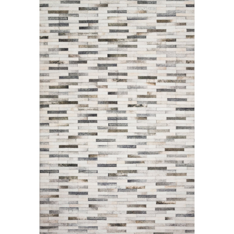 Tapis ivoire à motif géométrique Rogers, Rectangle 2 pi 3 po x 3 pi 9 po