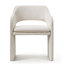 Ensemble de table de salle à manger pour 6 personnes avec table ovale et 6 fauteuils rembourrés en tissu-132840115