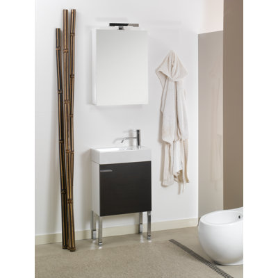 Ensemble de meuble-lavabo mural simple 21 po avec miroir Lola