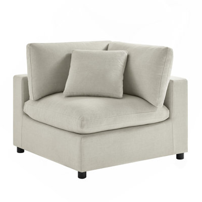 Fauteuil d'angle en coin - beige