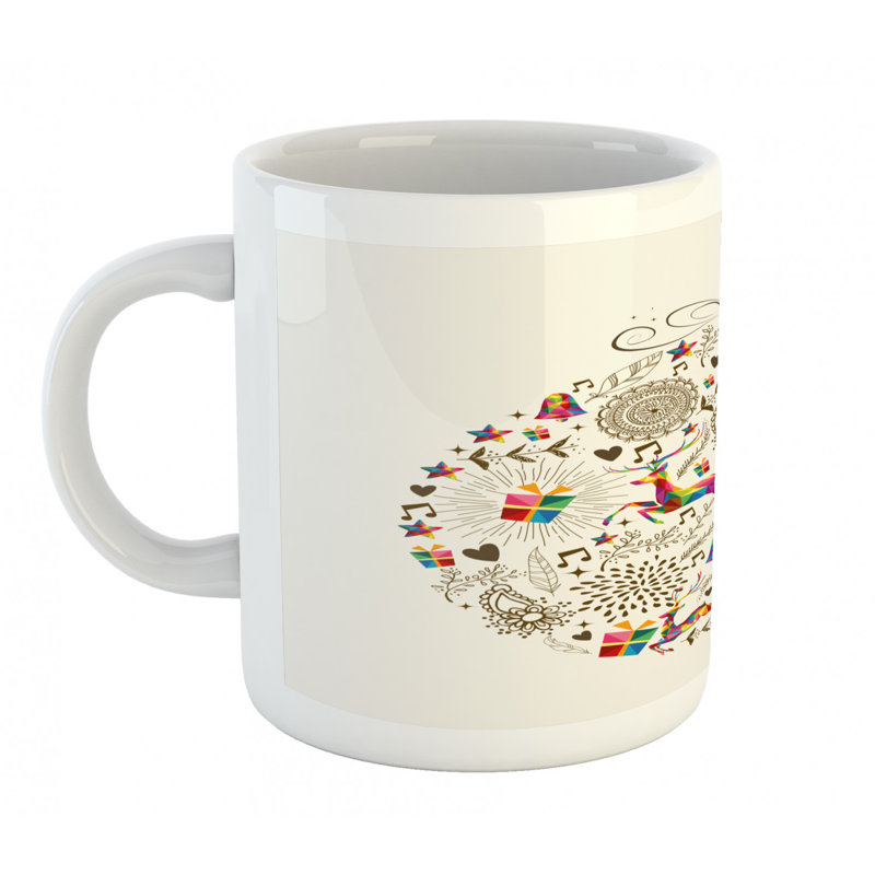 Grande tasse à café ornements