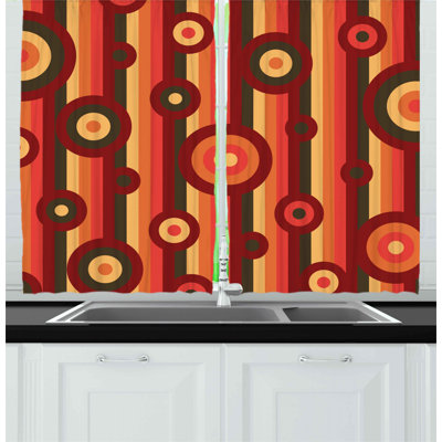 Geometric Pointed Kitchen Curtain