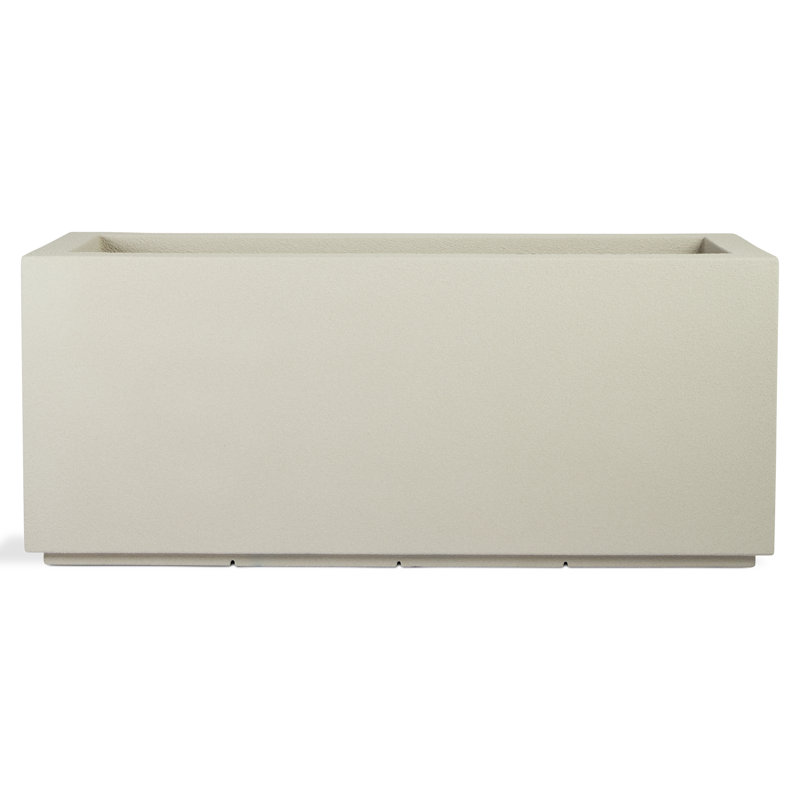 Milan Tall Polymer Box, Black, 19"H x 46"W x 17"D