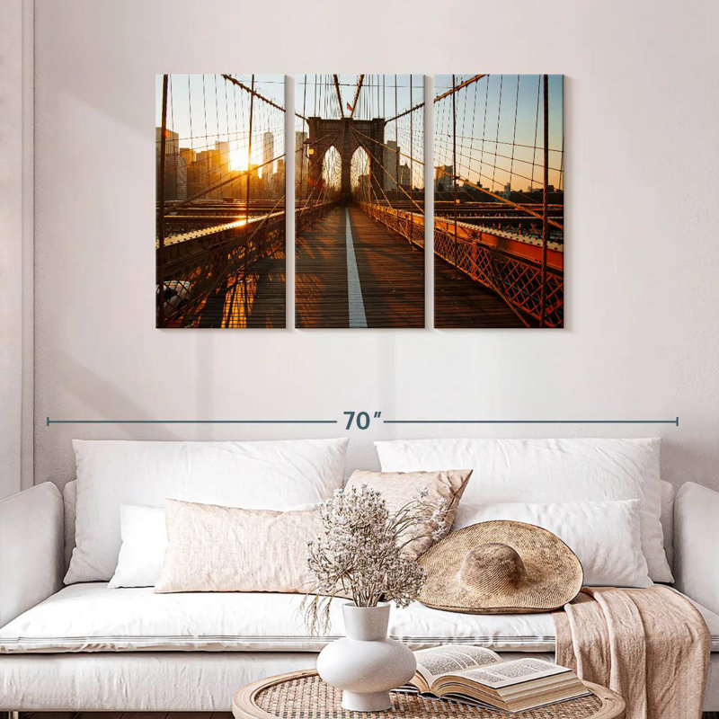 Radiant Brooklyn Bridge, H 28 po x l 45 po