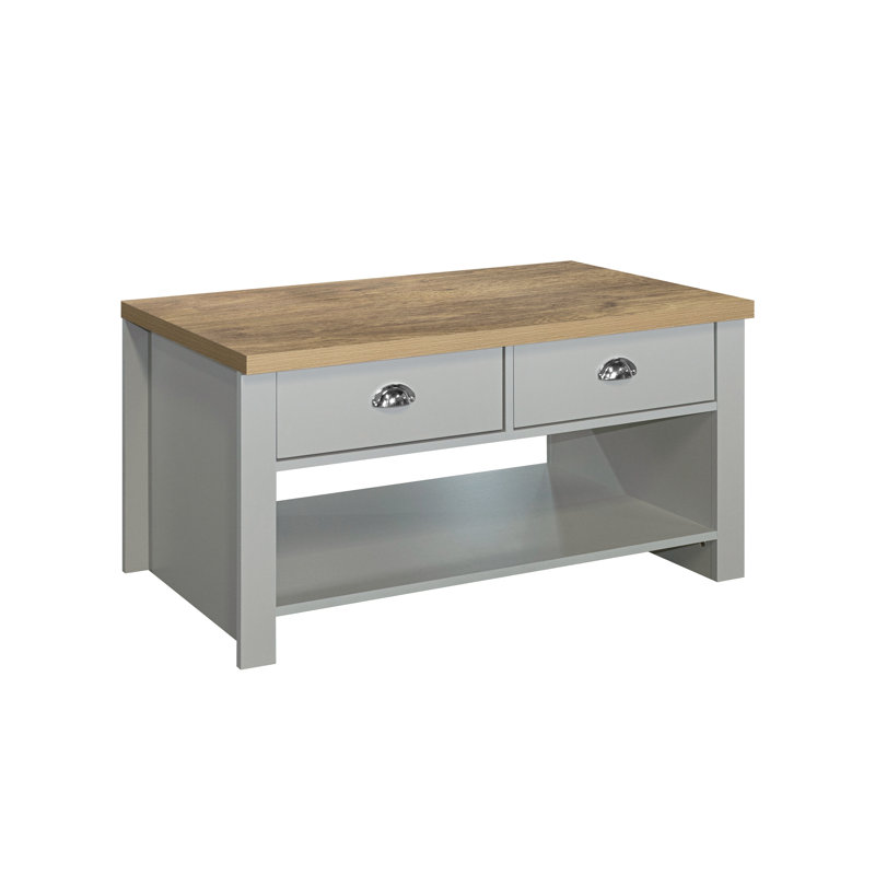 Highgate Sled Coffee Table with Storage, Grey