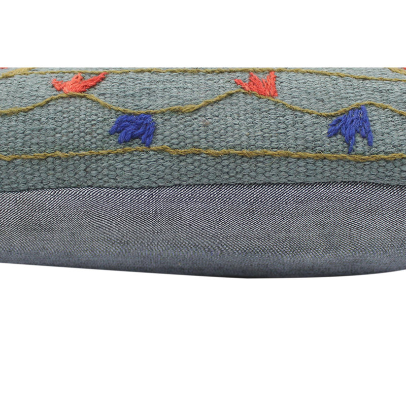 Rustic Knott Kilim Suzani Handmade Pillow