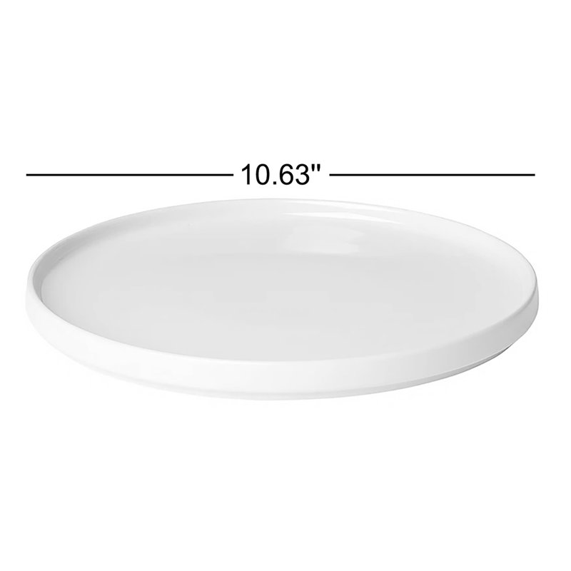 Assiette plate en grès PILAR 10,63 ", Étain