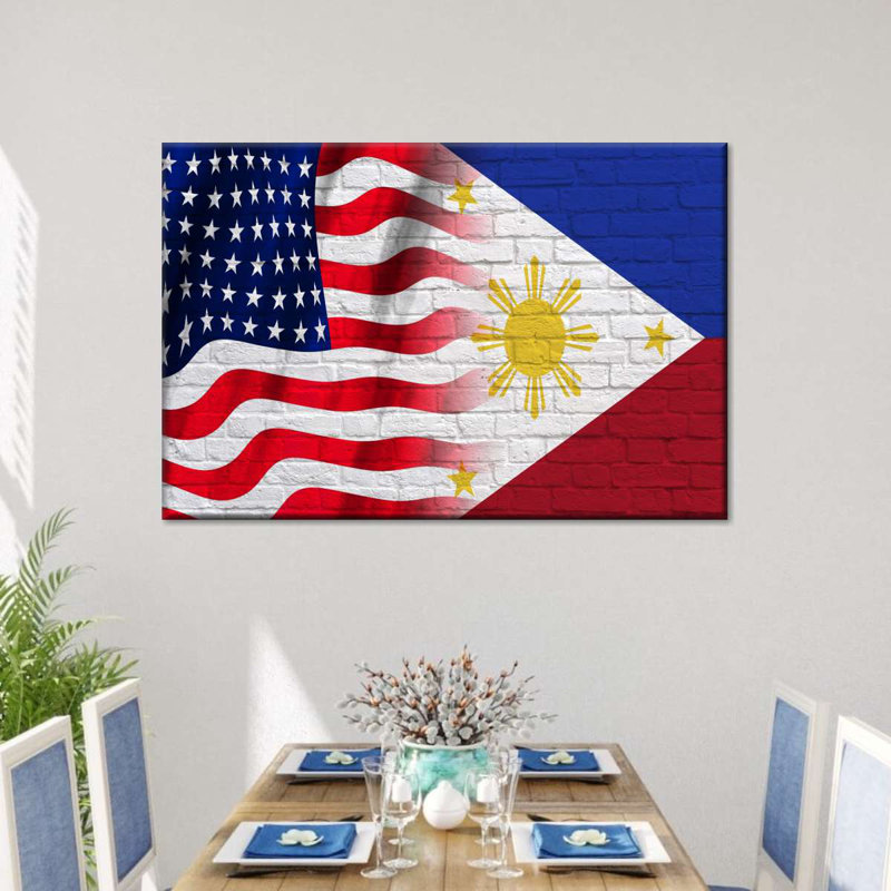 «USA and Philippines Flag», impression sur toile, H 8 po x l 12 po x P 1 po