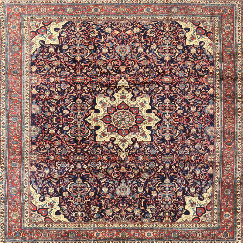 Tapis oriental tissé à la machine Cassidi, Carré 4 pi