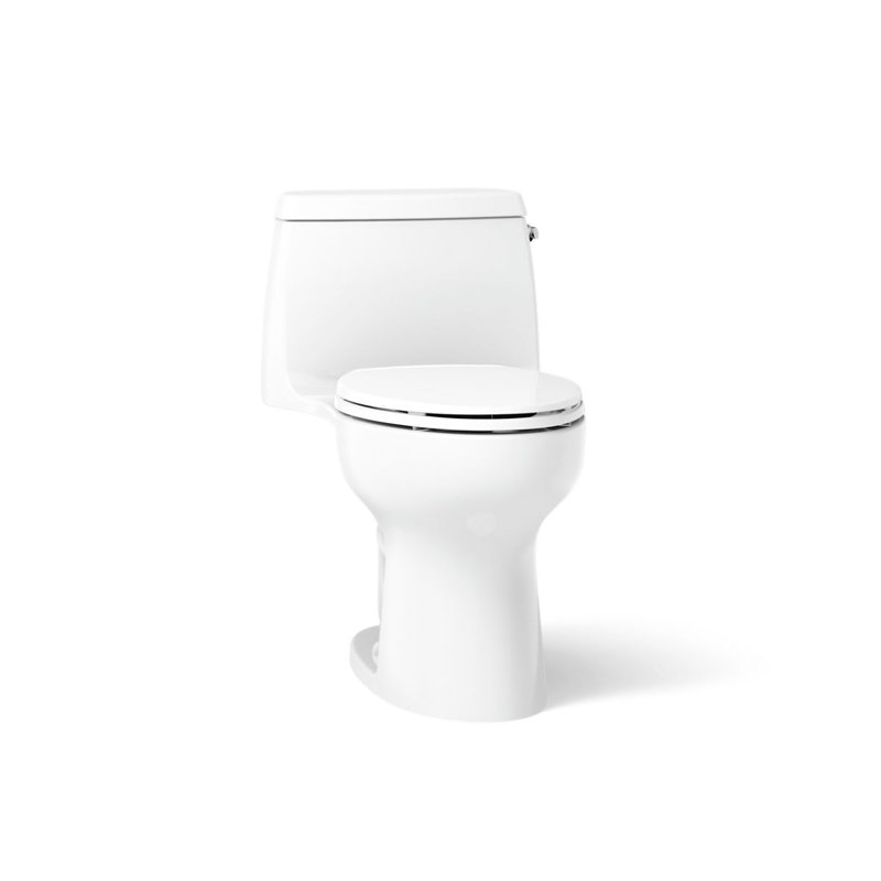 Santa Rosa Comfort Height One-Piece Compact Elongated 1.28 Gpf Toilet With Revolution 360 Swirl Flushing Technology, White