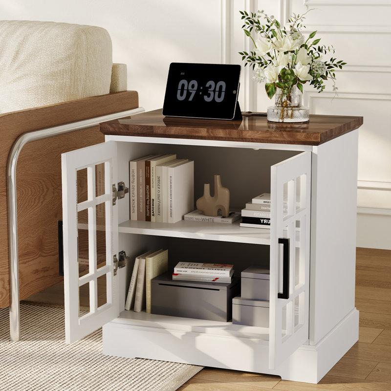 60cm W Composite Bedside Table