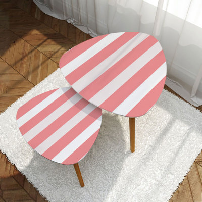 Ensemble de 2 tables basses gigognes Triangle