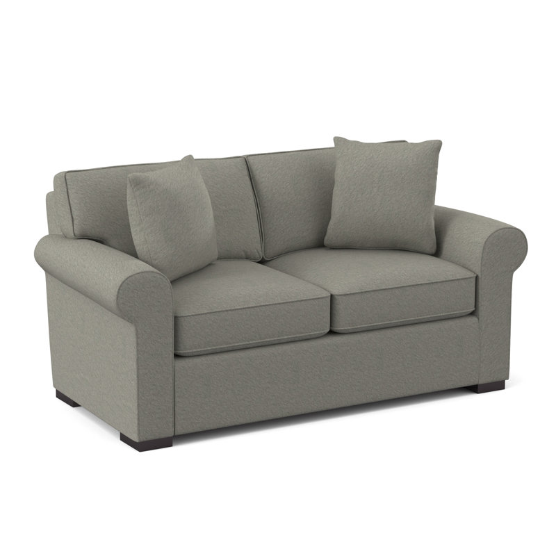 Eva-Grace Upholstered 66'' Loveseat, Bella Grey Performance Velvet