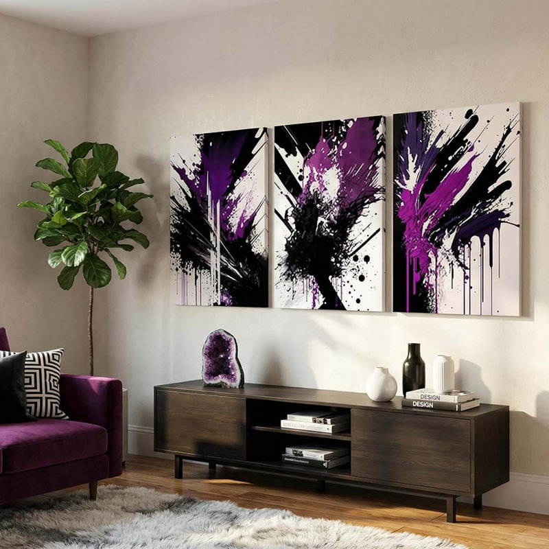 3 Piece Wrapped Canvas Print, 40" H x 90" W