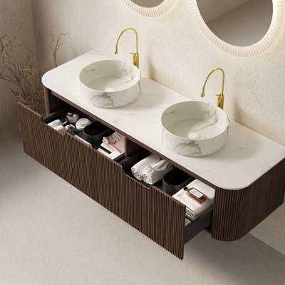 60" Bathroom Vanity with 2 Drawers