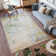 Rayna Kaori Green Beige Ivory Machine Washable Modern Abstract Industrial Indoor Area Rug, Flat Pile for Living Room & Bedroom