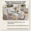 Ensemble de 5 pièces de table de cuisine en bois à hauteur de comptoir, de table carrée et 4 chaises rembourrées (blanc, cristal) et ensemble de chaises-2117898347