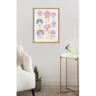 «Seashell Bows» par Honey Island Studio, reproduction d'art sur toile encadrée