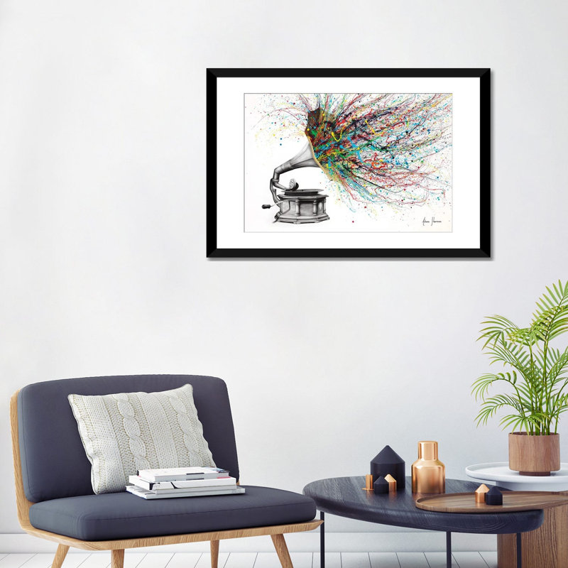 «Radical Rhapsody» par Ashvin Harrison, reproduction, H 24 po x l 32 po x P 1 po, Papier encadré dans un cadre noir, Oui