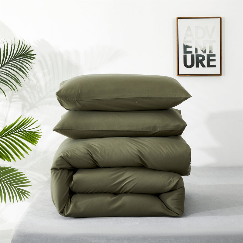 Solid Color Comforter Dark Color 3 PCs Bedding Set Deep Color Bed Comforter Set, Twin Comforter + 1 Standard Pillowcase