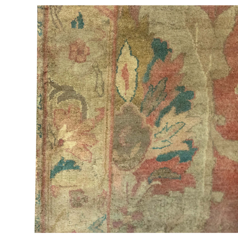 Tapis vert noué à la main de haute qualité