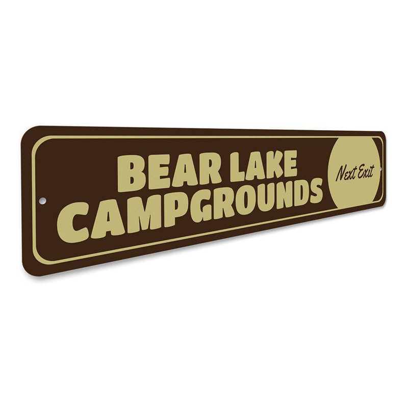 Plaque en aluminium Lake, H 4 po x l 18 po x P 0,04 po