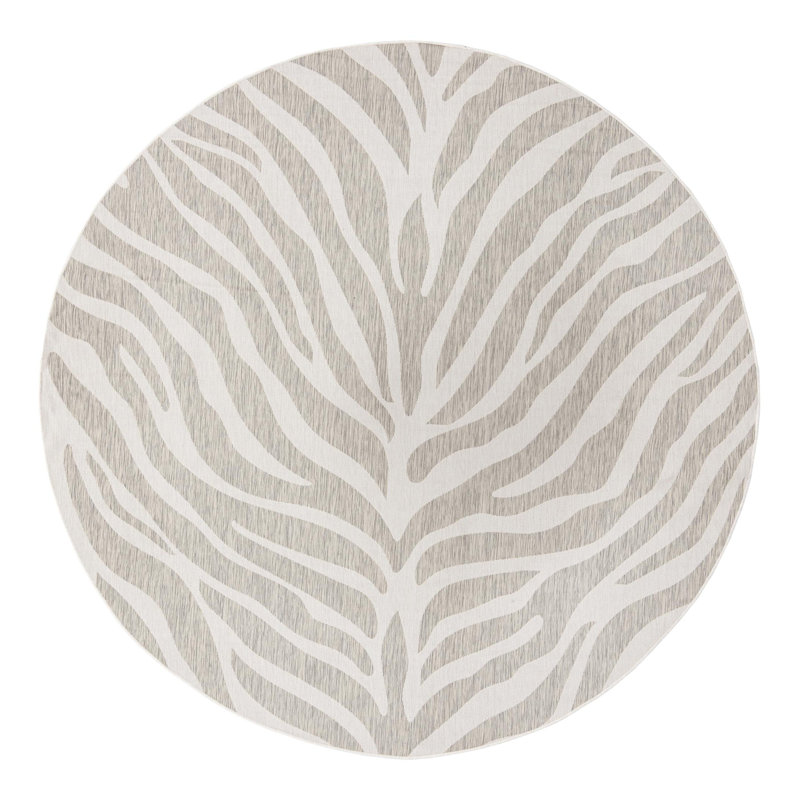 Tullyrusk Animal Print Indoor / Outdoor Rug, Round 10'