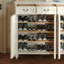 Banc de rangement blanc pour chaussures en bois massif-87467278
