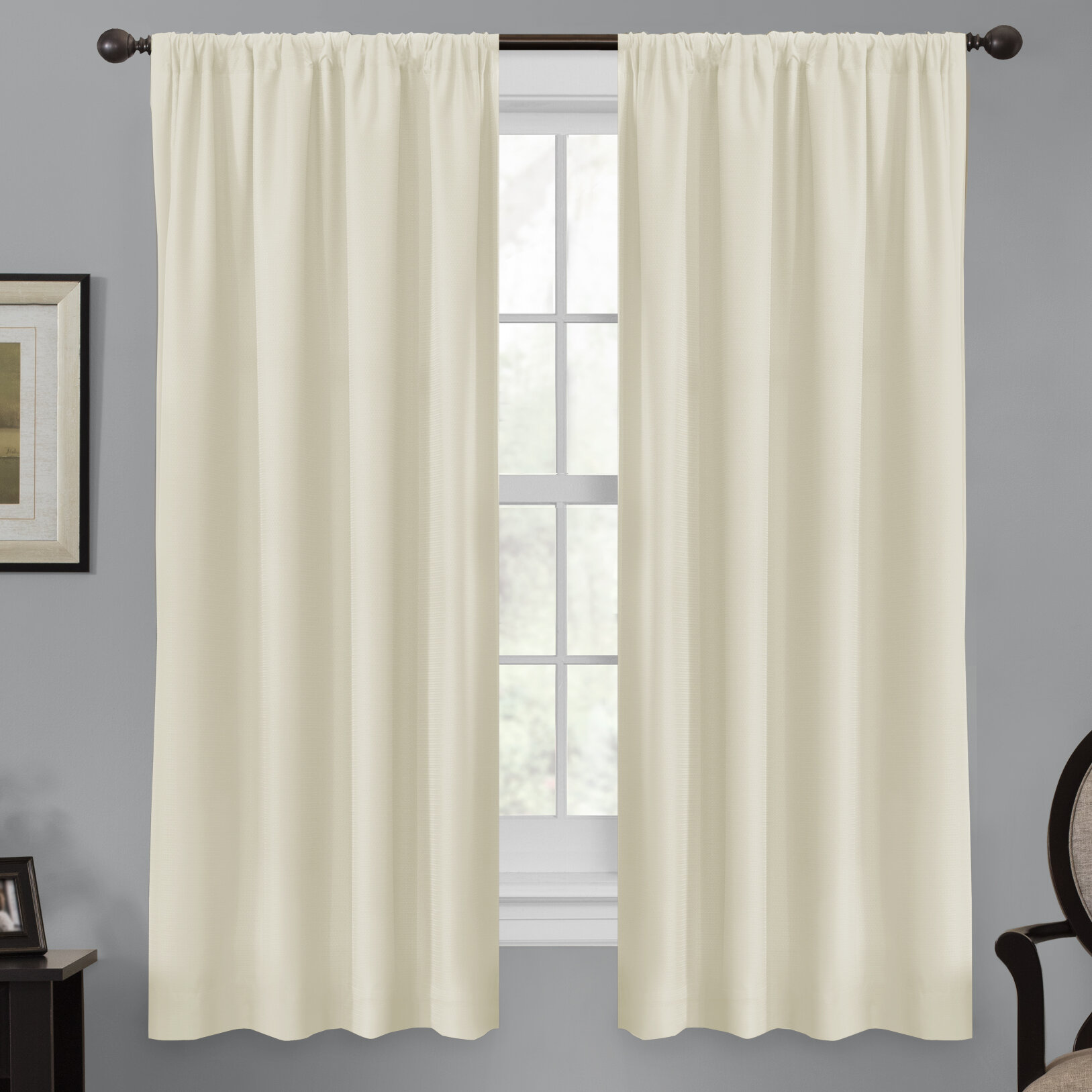 Zenna Home Solid Max Blackout Thermal Rod Pocket Single Curtain Panel Reviews Wayfair